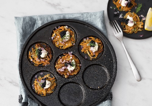 Rotfruktsrårakor med tångkaviar